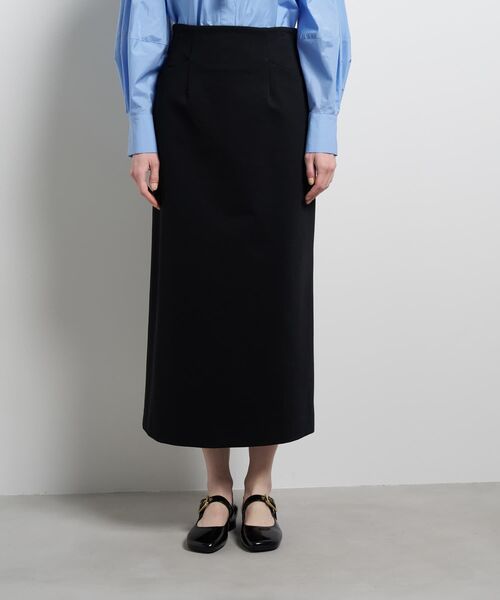 LANVIN en Bleu(ランバンオンブルー)の「ストレッチポンチタイトスカート(スカート・レディース・ブラック/ブラウン・36/38)」の1枚目の写真