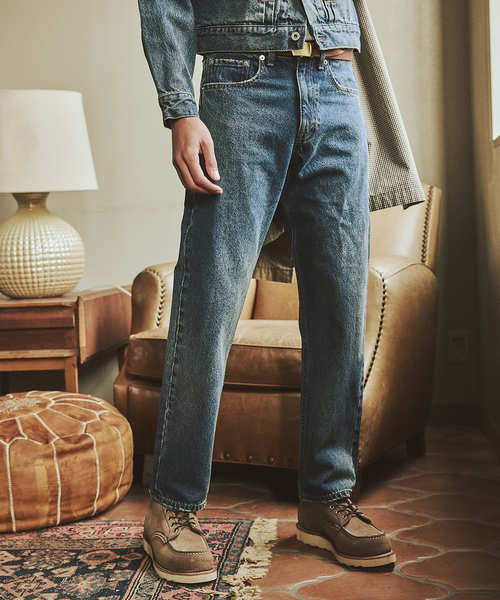 JOURNAL STANDARD（ジャーナルスタンダード）の「セミタイトストレート デニム パンツ LOT200-0658（デニムパンツ・メンズ・コバルトブルー/ライトグレー・SMALL/MEDIUM/LARGE）」の2枚目の写真