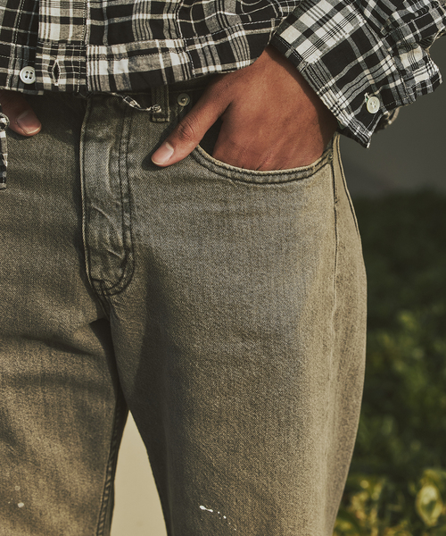 JOURNAL STANDARD（ジャーナルスタンダード）の「セミタイトストレート デニム パンツ LOT200-0658（デニムパンツ・メンズ・コバルトブルー/ライトグレー・SMALL/MEDIUM/LARGE）」の15枚目の写真