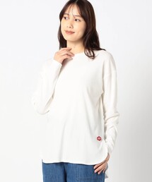 【日本製】長袖 裾ラウンドカットソー