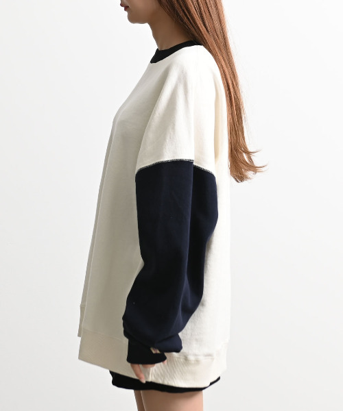 Goodwear（グッドウェア）の「『Goodwear/グッドウェア』別注USAコットンビッグシルエットクルーネック長袖トレーナー（スウェット・メンズ・グレー/ブラック/オフホワイト・M/L）」の4枚目の写真