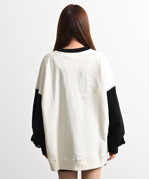 Goodwear（グッドウェア）の「『Goodwear/グッドウェア』別注USAコットンビッグシルエットクルーネック長袖トレーナー（スウェット・メンズ・グレー/ブラック/オフホワイト・M/L）」の5枚目の写真
