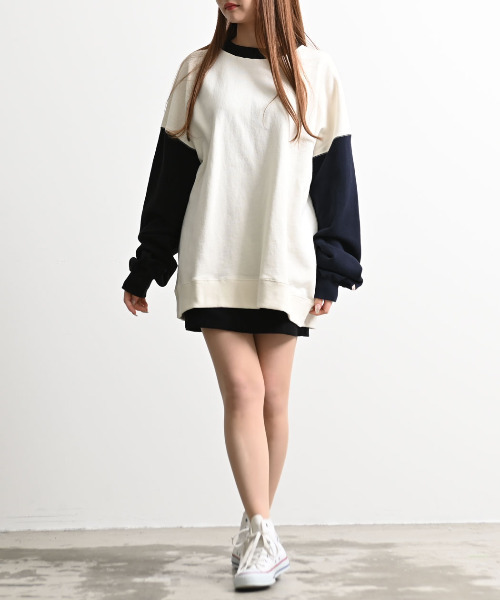 Goodwear（グッドウェア）の「『Goodwear/グッドウェア』別注USAコットンビッグシルエットクルーネック長袖トレーナー（スウェット・メンズ・グレー/ブラック/オフホワイト・M/L）」の6枚目の写真