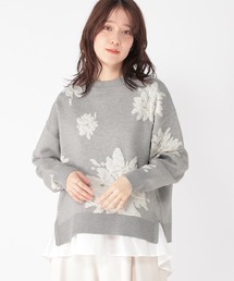 14ゲージフラワーフクレジャガードニット×インナーセット