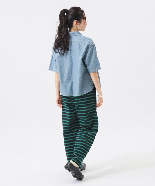 BEAMS BOY(ビームスボーイ)の「シャンブレー ショートスリーブ(シャツ/ブラウス・レディース・ブラック/インディゴブルー・2/1)」の7枚目の写真