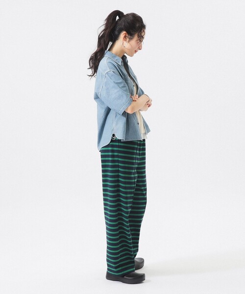 BEAMS BOY(ビームスボーイ)の「シャンブレー ショートスリーブ(シャツ/ブラウス・レディース・ブラック/インディゴブルー・2/1)」の8枚目の写真