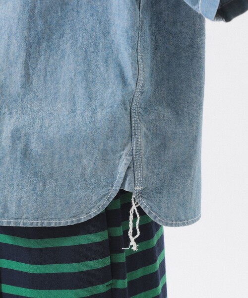 BEAMS BOY(ビームスボーイ)の「シャンブレー ショートスリーブ(シャツ/ブラウス・レディース・ブラック/インディゴブルー・2/1)」の13枚目の写真