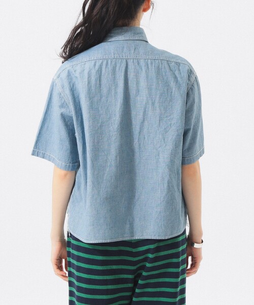 BEAMS BOY(ビームスボーイ)の「シャンブレー ショートスリーブ(シャツ/ブラウス・レディース・ブラック/インディゴブルー・2/1)」の16枚目の写真