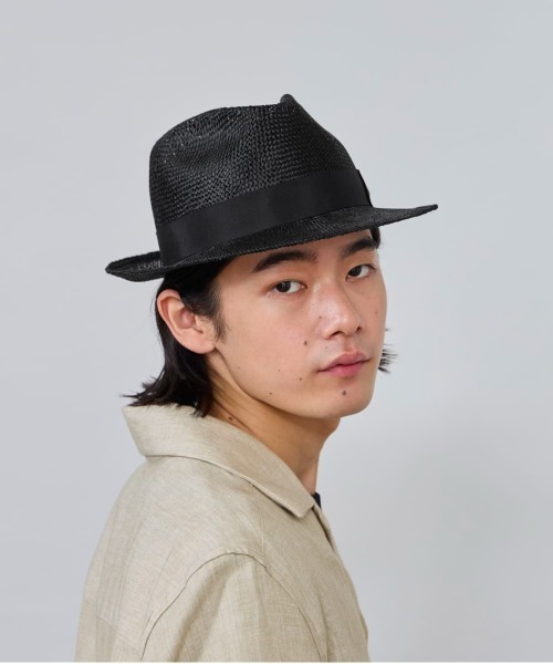 OVERRIDE(オーバーライド)の「OVERRIDE KENMA FEDORA / オーバーライド(ハット・メンズ・ライトベージュ/ブラック/ホワイト/グレー・56cm/62cm/60cm/58cm)」の2枚目の写真