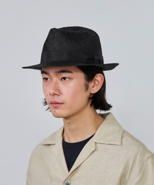 OVERRIDE(オーバーライド)の「OVERRIDE KENMA FEDORA / オーバーライド(ハット・メンズ・ライトベージュ/ブラック/ホワイト/グレー・56cm/62cm/60cm/58cm)」の9枚目の写真