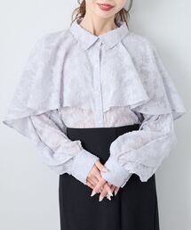 MAJESTIC LEGON | シアーケープロングスリーブブラウス(シャツ/ブラウス)