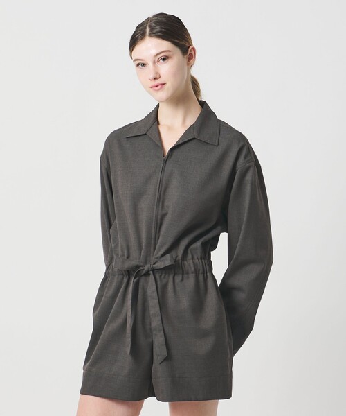LOEFF（ロエフ）の「＜LOEFF＞ショート オールインワン（つなぎ/オールインワン・レディース・ダークグレー/ダークブラウン・0/1）」の7枚目の写真