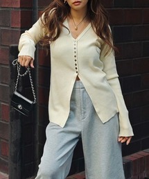 esutoreja | センタースリットVネックカーディガン(カーディガン/ボレロ)