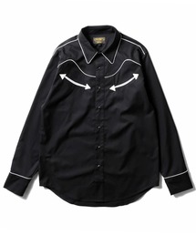 ［UNIVERD72/ユニバード］TWILL WESTERN SHIRT ポリツイル ウエスタンシャツ