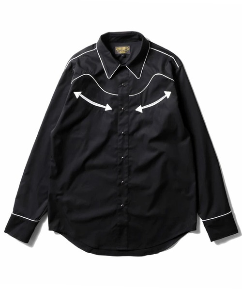 UNIVERD72 TWILL WESTERN SHIRT — вестерн‑рубашка с принтом "Piltil"