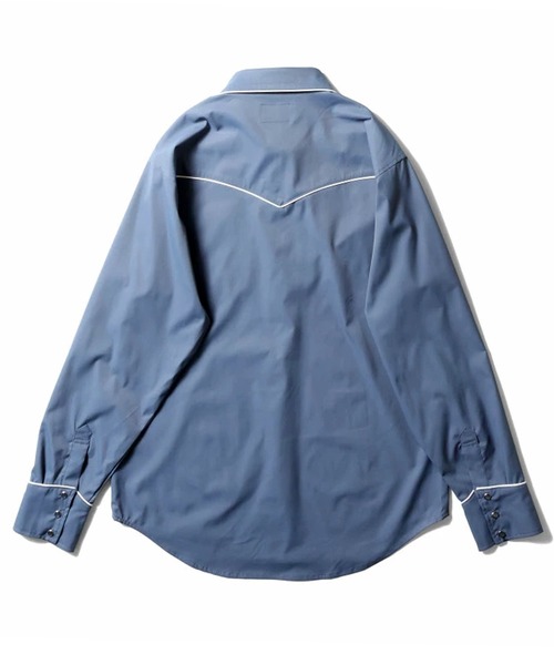 HOUSTON（ヒューストン）の「［UNIVERD72/ユニバード］TWILL WESTERN SHIRT ポリツイル ウエスタンシャツ（シャツ/ブラウス・メンズ・オフホワイト/ブルー/ブラック/ベージュ/ピンク・M/L/XL）」の7枚目の写真