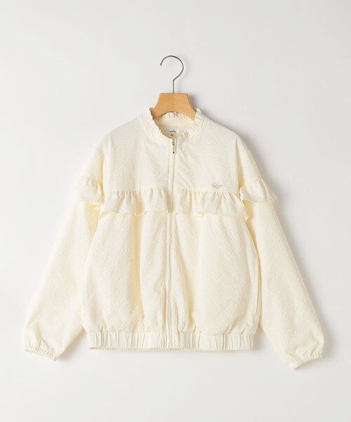 SHIPS KIDS:140～150cm / 〈UVカット〉ドライタッチ フリル ライト ブルゾン
