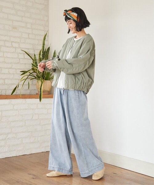 LBC(エルビーシー)の「ナイロンシャーリングブルゾン(ブルゾン・レディース・カーキ/チャコール/オフホワイト・L/M)」の14枚目の写真