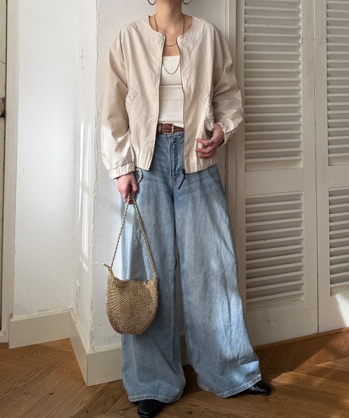 LBC(エルビーシー)の「ナイロンシャーリングブルゾン(ブルゾン・レディース・カーキ/チャコール/オフホワイト・L/M)」の7枚目の写真