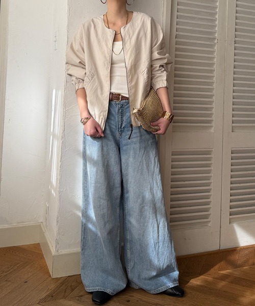 LBC(エルビーシー)の「ナイロンシャーリングブルゾン(ブルゾン・レディース・カーキ/チャコール/オフホワイト・L/M)」の10枚目の写真