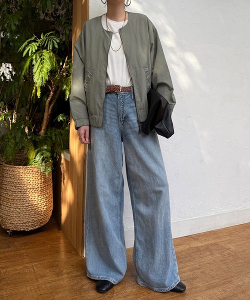 LBC(エルビーシー)の「ナイロンシャーリングブルゾン(ブルゾン・レディース・カーキ/チャコール/オフホワイト・L/M)」の8枚目の写真