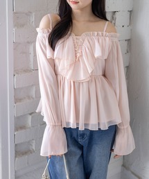 clear（クリア）の「フロントフリルオフショル長袖ブラウス[大人 フェミニン 上品]≪新作≫（シャツ/ブラウス）」