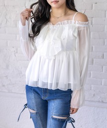 clear（クリア）の「フロントフリルオフショル長袖ブラウス[大人 フェミニン 上品]≪新作≫（シャツ/ブラウス）」