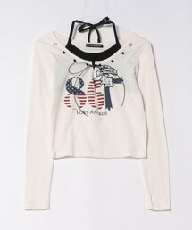 GORGE（ゴージ）の「《ホルターネック・フラッグロゴ》カットソー/ストリート×Y2K/春夏秋/全2色（Tシャツ/カットソー）」