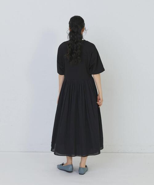 conges payes ADIEU TRISTESSE(コンジェ ペイエ アデュートリステス)の「2重布帛ドルマンスリーブワンピース(ワンピース・レディース・ブルー/ブラック/ミント・FREE)」の13枚目の写真