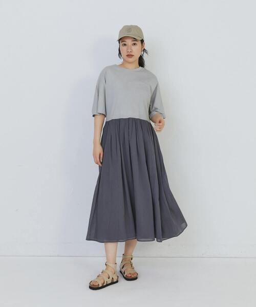 conges payes ADIEU TRISTESSE(コンジェ ペイエ アデュートリステス)の「2重布帛ドルマンスリーブワンピース(ワンピース・レディース・ブルー/ブラック/ミント・FREE)」の18枚目の写真
