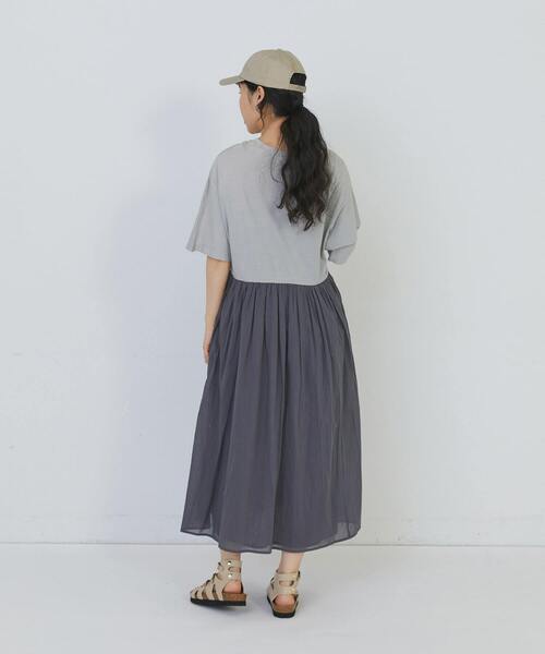 conges payes ADIEU TRISTESSE(コンジェ ペイエ アデュートリステス)の「2重布帛ドルマンスリーブワンピース(ワンピース・レディース・ブルー/ブラック/ミント・FREE)」の20枚目の写真
