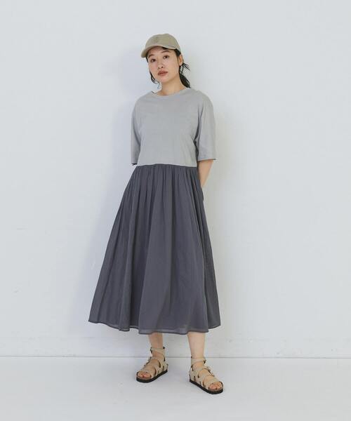 conges payes ADIEU TRISTESSE(コンジェ ペイエ アデュートリステス)の「2重布帛ドルマンスリーブワンピース(ワンピース・レディース・ブルー/ブラック/ミント・FREE)」の21枚目の写真