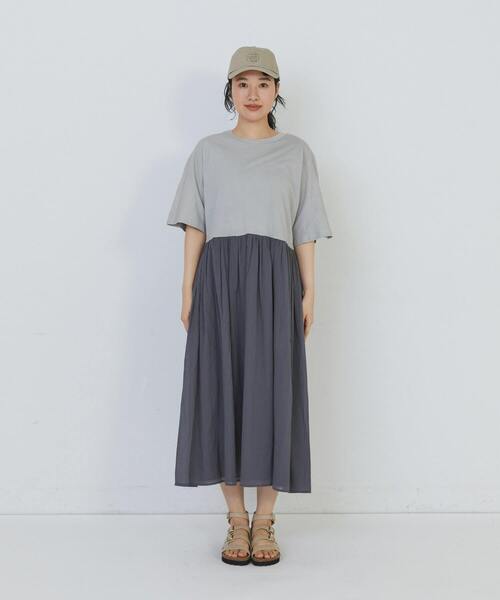 conges payes ADIEU TRISTESSE(コンジェ ペイエ アデュートリステス)の「2重布帛ドルマンスリーブワンピース(ワンピース・レディース・ブルー/ブラック/ミント・FREE)」の22枚目の写真