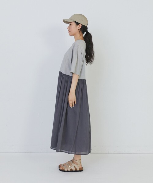 conges payes ADIEU TRISTESSE(コンジェ ペイエ アデュートリステス)の「2重布帛ドルマンスリーブワンピース(ワンピース・レディース・ブルー/ブラック/ミント・FREE)」の9枚目の写真
