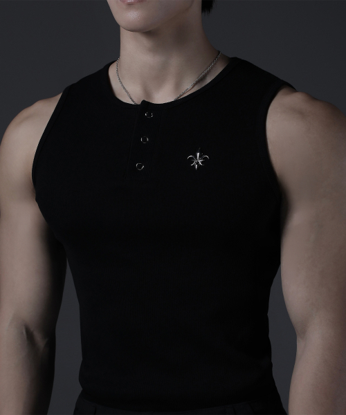 CARMID（カミド）の「グローリー ヘンリーネック スリーブレス [ブラック]（Tシャツ/カットソー・メンズ・その他・1/2）」の8枚目の写真