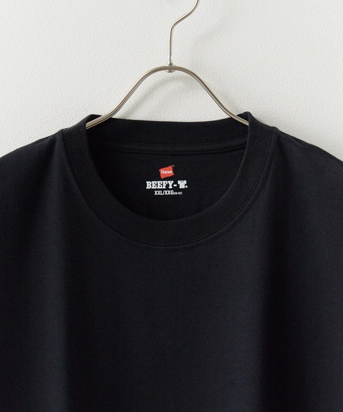 HANES(ヘインズ)の「Hanes/ヘインズ BEEFY T-SHIRTS ビッグサイズ ヘビーウェイト コットンクルーネックTシャツ 秋 秋服 2026年秋冬(Tシャツ/カットソー・メンズ・ホワイト/ブラック・2XL/3XL)」の3枚目の写真