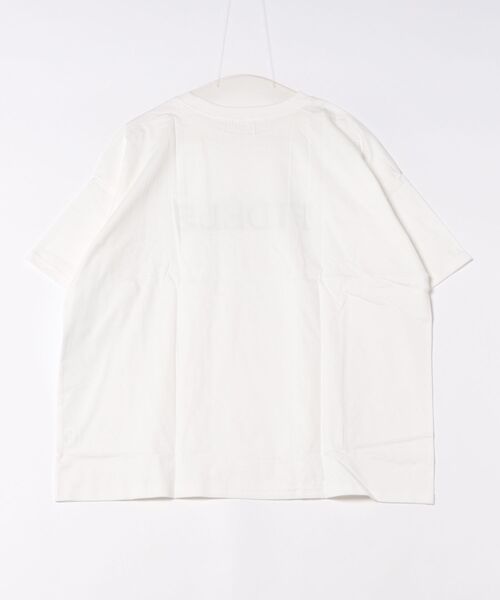 Social GIRL(ソーシャルガール)の「/Social GIRL/オーバーサイズ半袖ロゴTシャツ(Tシャツ/カットソー・レディース・オフホワイト/ブラック/チャコールグレー・M)」の20枚目の写真