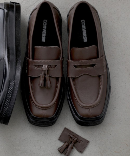 CONVERSE(コンバース)の「CONVERSE コンバース AS SQUARETOE LOAFER オールスター スクエアトウ ローファー 31316980 DARK BRN/BLACK(スニーカー・メンズ・ブラウン・9/8h/8/7h/7/11h/10h/6h/5h/5/4h/4/3h/9h)」の1枚目の写真