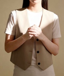 ノースリーブ コンパクト ジレ ベスト