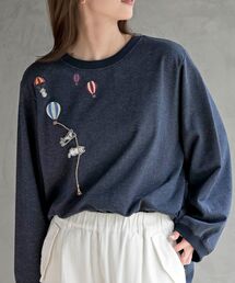 rps | 気球キャット刺繍ミニ裏毛プルオーバー(スウェット)