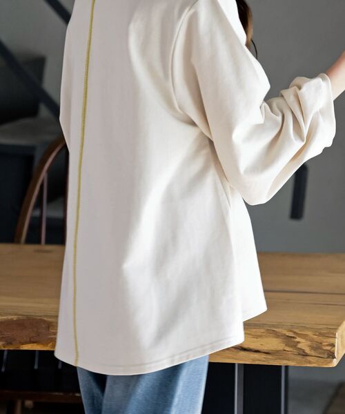 rps（アールピーエス）の「気球キャット刺繍ミニ裏毛プルオーバー（スウェット・レディース・杢グレー/アイボリー/ネイビー・フリー）」の10枚目の写真