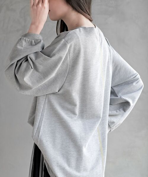 rps（アールピーエス）の「気球キャット刺繍ミニ裏毛プルオーバー（スウェット・レディース・杢グレー/アイボリー/ネイビー・フリー）」の16枚目の写真