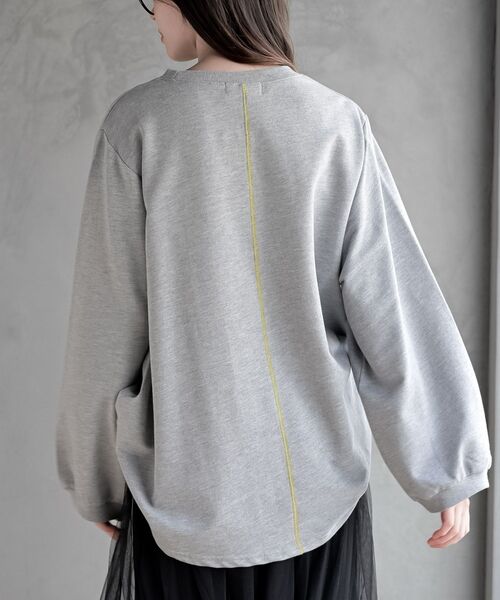 rps（アールピーエス）の「気球キャット刺繍ミニ裏毛プルオーバー（スウェット・レディース・杢グレー/アイボリー/ネイビー・フリー）」の17枚目の写真