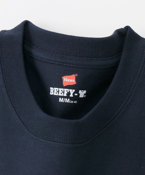 HANES(ヘインズ)の「Hanes 1P L/S POCKET TEE BEEFY-T / H5196 秋服 冬服(Tシャツ/カットソー・メンズ・ブラック/ネイビー・M/L/XL)」の5枚目の写真