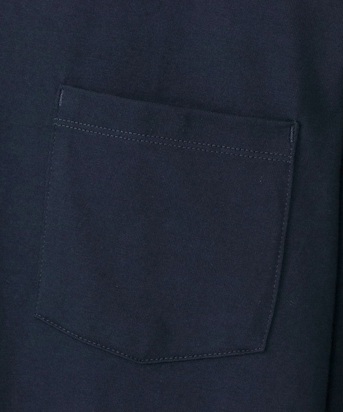 HANES(ヘインズ)の「Hanes 1P L/S POCKET TEE BEEFY-T / H5196 秋服 冬服(Tシャツ/カットソー・メンズ・ブラック/ネイビー・M/L/XL)」の7枚目の写真