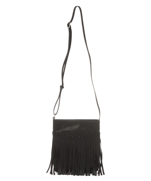 LEPSIM(レプシィム)の「フリンジミニショルダー 636691(ショルダーバッグ・レディース・ブラウン/ブラック・ONE SIZE)」の2枚目の写真