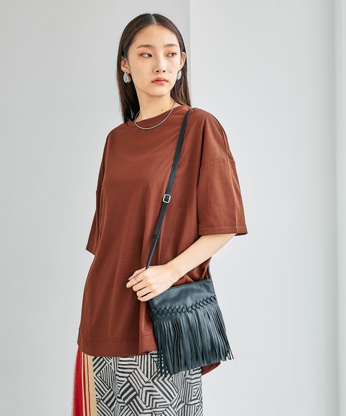 LEPSIM(レプシィム)の「フリンジミニショルダー 636691(ショルダーバッグ・レディース・ブラウン/ブラック・ONE SIZE)」の17枚目の写真
