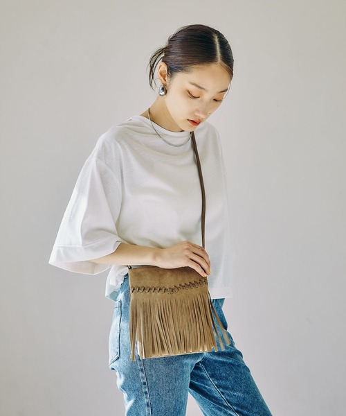 LEPSIM(レプシィム)の「フリンジミニショルダー 636691(ショルダーバッグ・レディース・ブラウン/ブラック・ONE SIZE)」の21枚目の写真