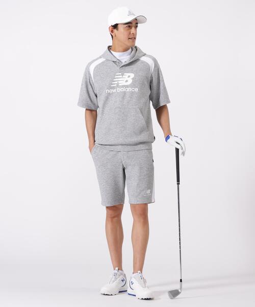 New Balance Golf(ニューバランスゴルフ)の「【new balance golf】ハーフスリーブ スウェット プルオーバー フーディー (MENS)(スウェット・メンズ・グレー/ホワイト・LARGE/X-LARGE/XX-LARGE/MEDIUM)」の3枚目の写真