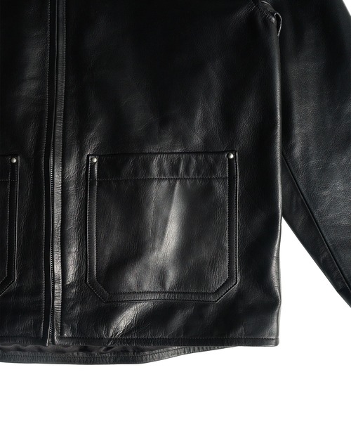 MATSUFUJI（マツフジ）の「【MATSUFUJI/マツフジ】Cow Leather R's Jacket（その他アウター・メンズ・ブラック・2）」の3枚目の写真